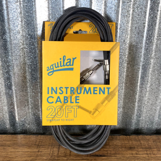 Aguilar AGINST20RS 20' Neutrik Straight to Right Angle Connector Guitar Bass Instrument Cable