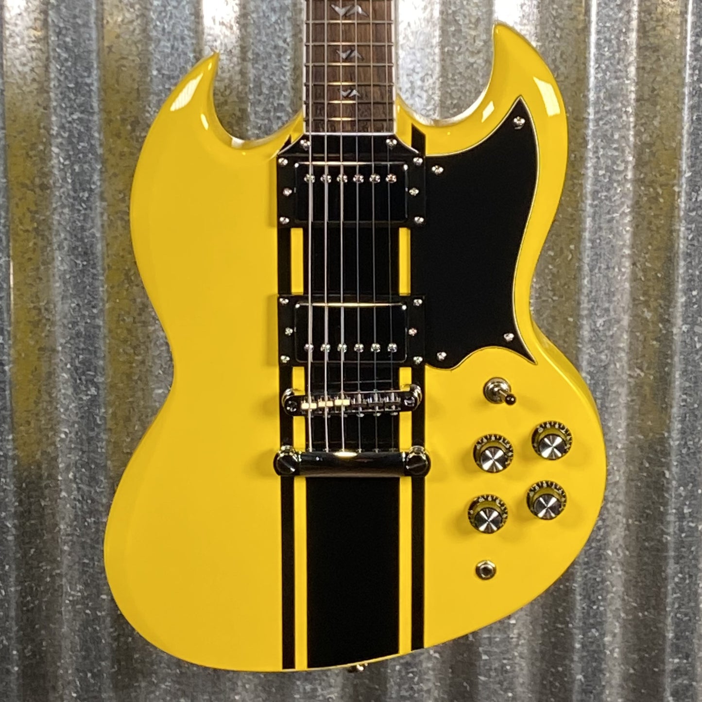 Westcreek Guitars Racer SG Offset Style Bumble-B Yellow #0093 Used