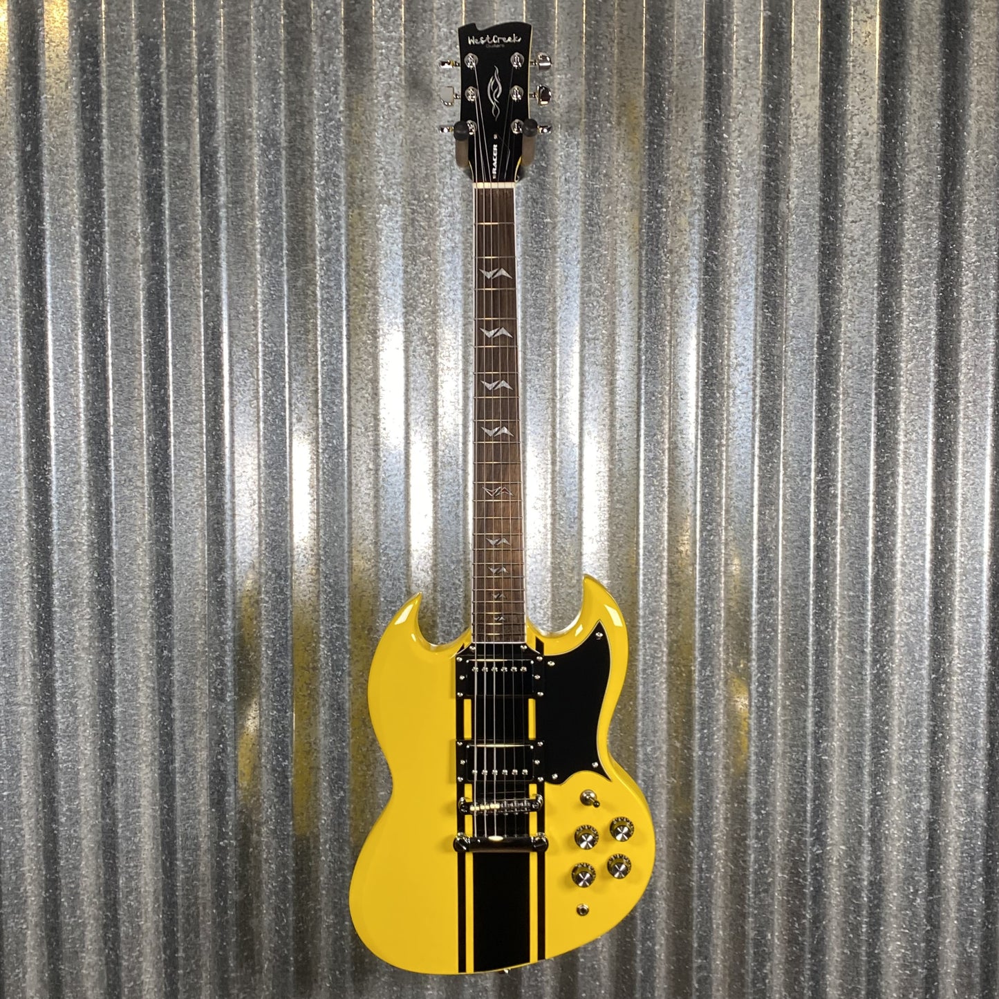 Westcreek Guitars Racer SG Offset Style Bumble-B Yellow #0093 Used