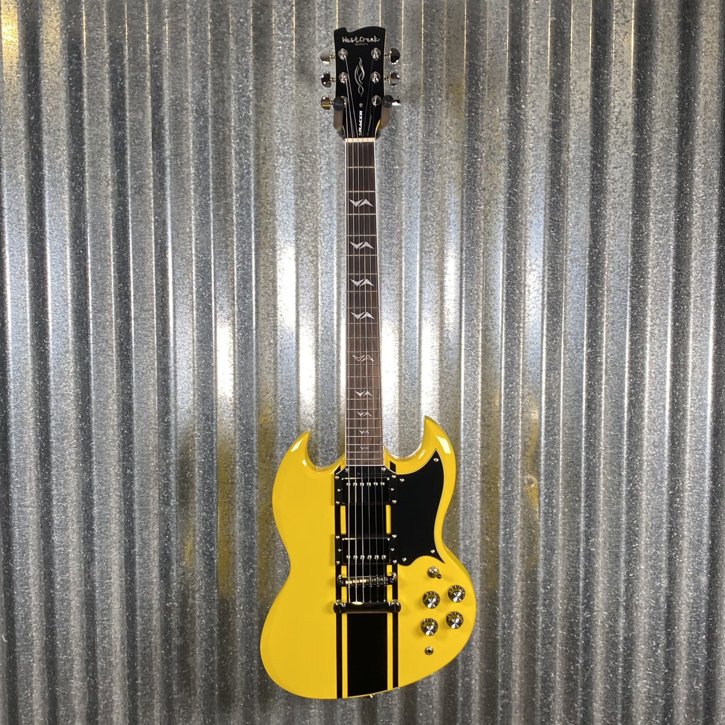 Westcreek Guitars Racer SG Offset Style Bumble-B Yellow #0072 Used