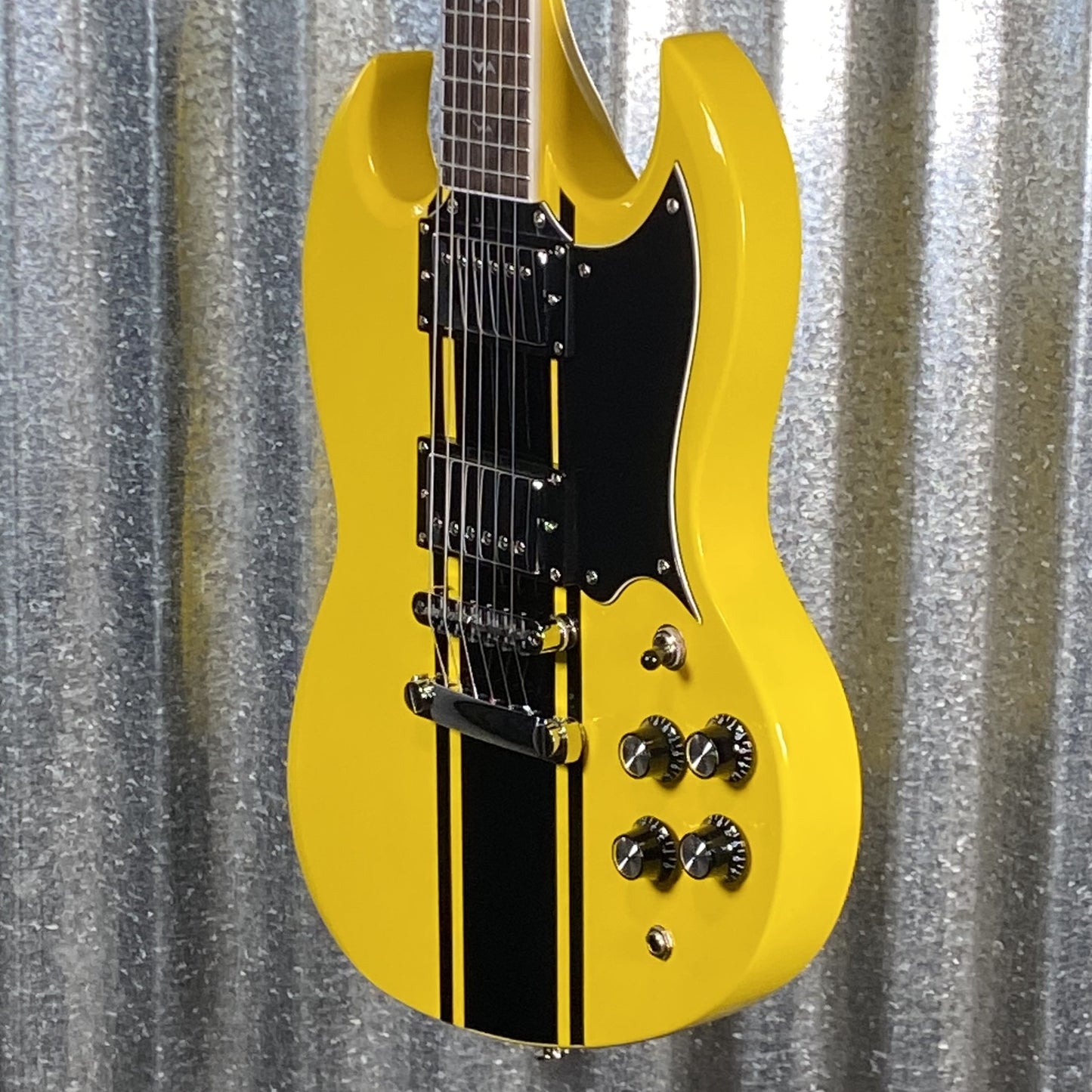 Westcreek Guitars Racer SG Offset Style Bumble-B Yellow #0072 Used