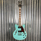 D'Angelico Guitars Premier Mini DC Semi Hollow Body Surf Green Tortoise Pickguard #7306