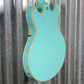 D'Angelico Guitars Premier Mini DC Semi Hollow Body Surf Green Tortoise Pickguard #7306