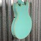 D'Angelico Guitars Premier Mini DC Semi Hollow Body Surf Green Tortoise Pickguard #7304