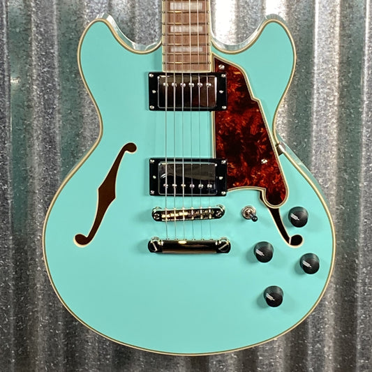 D'Angelico Guitars Premier Mini DC Semi Hollow Body Surf Green Tortoise Pickguard #7320