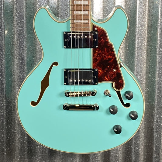 D'Angelico Guitars Premier Mini DC Semi Hollow Body Surf Green Tortoise Pickguard #7307