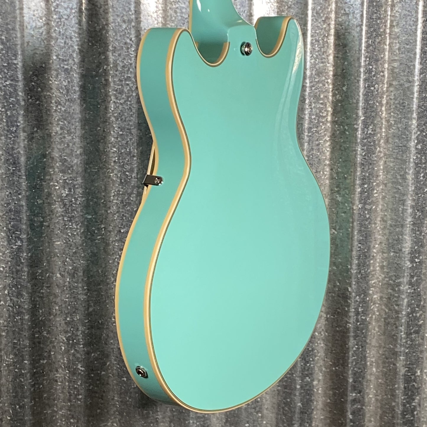 D'Angelico Guitars Premier Mini DC Semi Hollow Body Surf Green Tortoise Pickguard #7307