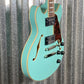 D'Angelico Guitars Premier Mini DC Semi Hollow Body Surf Green Tortoise Pickguard #7322