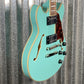 D'Angelico Guitars Premier Mini DC Semi Hollow Body Surf Green Tortoise Pickguard #7309