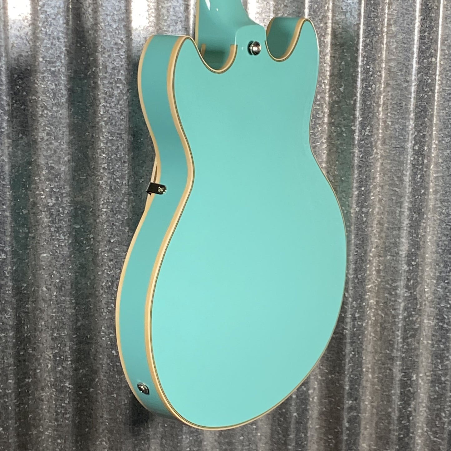 D'Angelico Guitars Premier Mini DC Semi Hollow Body Surf Green Tortoise Pickguard #7309