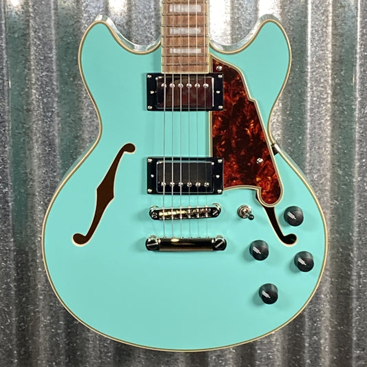 D'Angelico Guitars Premier Mini DC Semi Hollow Body Surf Green Tortoise Pickguard #7314