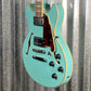 D'Angelico Guitars Premier Mini DC Semi Hollow Body Surf Green Tortoise Pickguard #7314