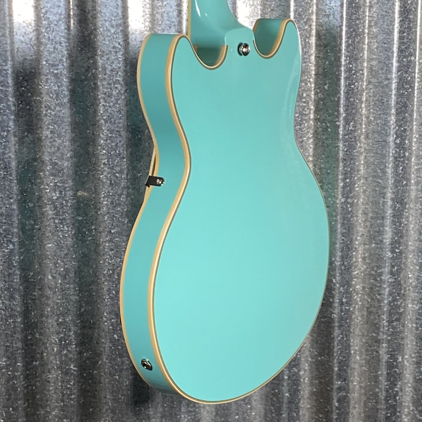 D'Angelico Guitars Premier Mini DC Semi Hollow Body Surf Green Tortoise Pickguard #7314