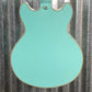 D'Angelico Guitars Premier Mini DC Semi Hollow Body Surf Green Tortoise Pickguard #7314