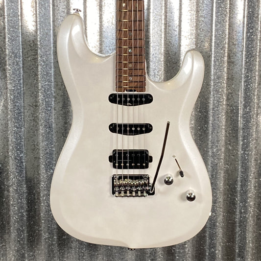 Musi Capricorn Fusion HSS Superstrat Pearl White Guitar #0106 Used