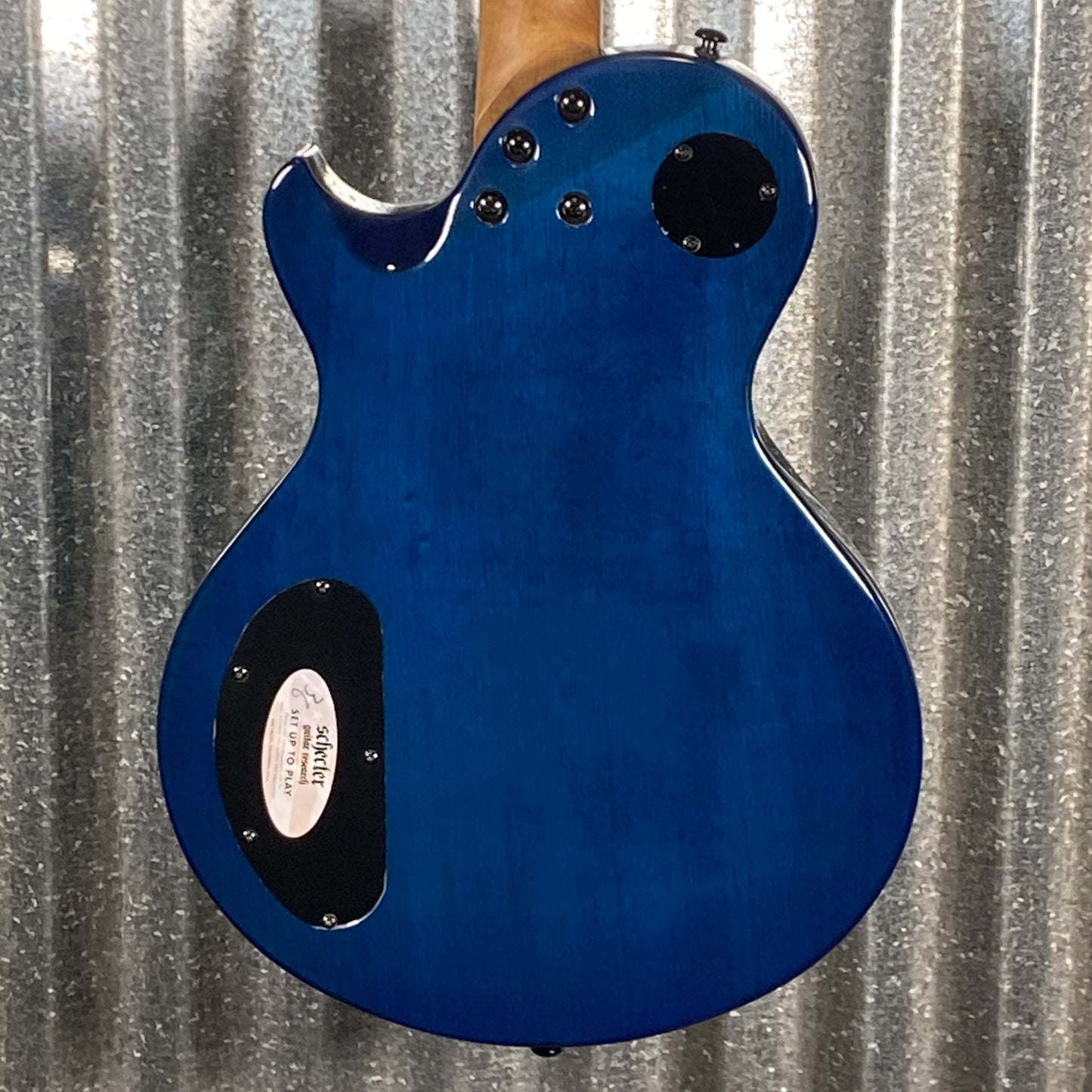 Schecter Solo-II Standard Ocean Blue Burst Burl Guitar #0816