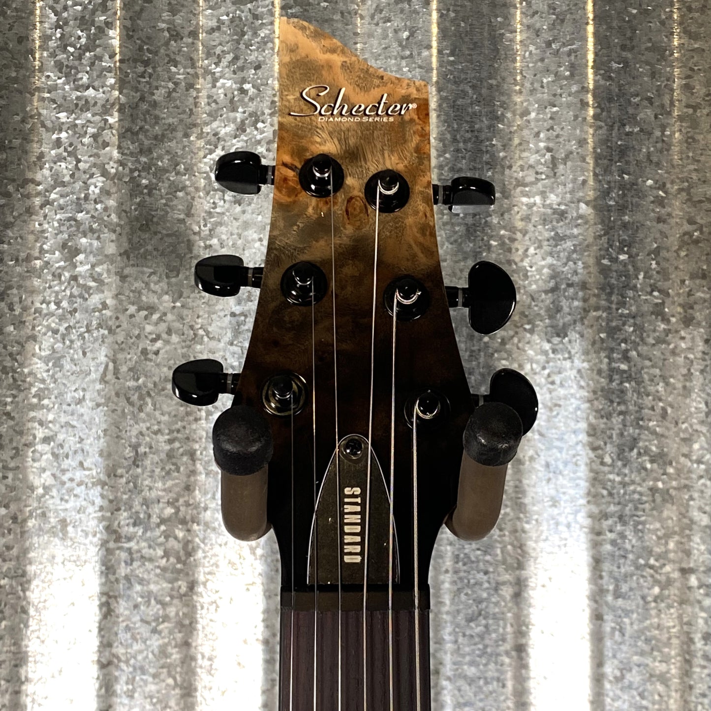 Schecter C-1 Standard Black Fade Burst Burl Left Hand Guitar #0454