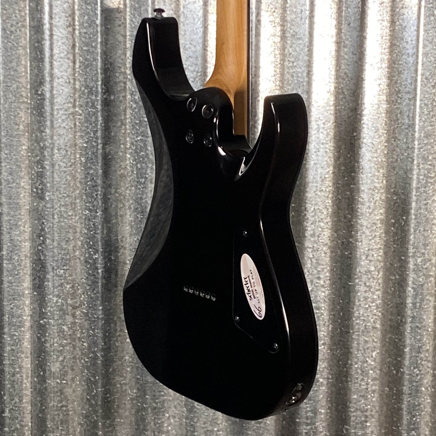 Schecter C-1 Standard Black Fade Burst Burl Left Hand Guitar #0454