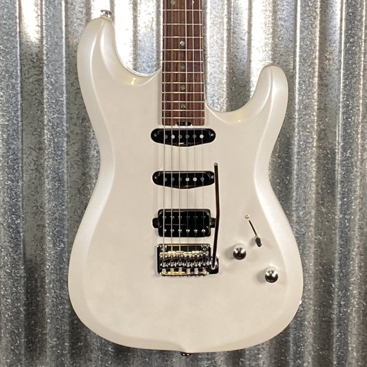 Musi Capricorn Fusion HSS Superstrat Pearl White Guitar #0156 Used