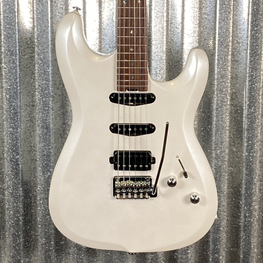 Musi Capricorn Fusion HSS Superstrat Pearl White Guitar #0116 Used