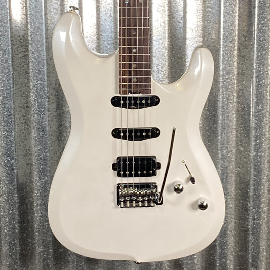 Musi Capricorn Fusion HSS Superstrat Pearl White Guitar #0127 Used