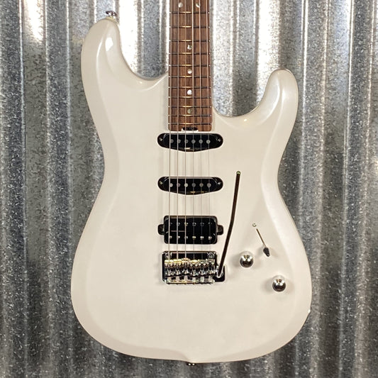 Musi Capricorn Fusion HSS Superstrat Pearl White Guitar #0135 Used