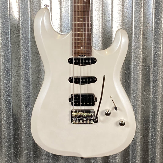 Musi Capricorn Fusion HSS Superstrat Pearl White Guitar #0160 Used