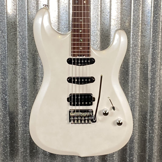 Musi Capricorn Fusion HSS Superstrat Pearl White Guitar #0179 Used