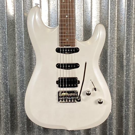 Musi Capricorn Fusion HSS Superstrat Pearl White Guitar #0159 Used