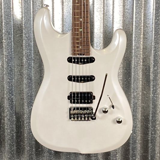 Musi Capricorn Fusion HSS Superstrat Pearl White Guitar #0186 Used