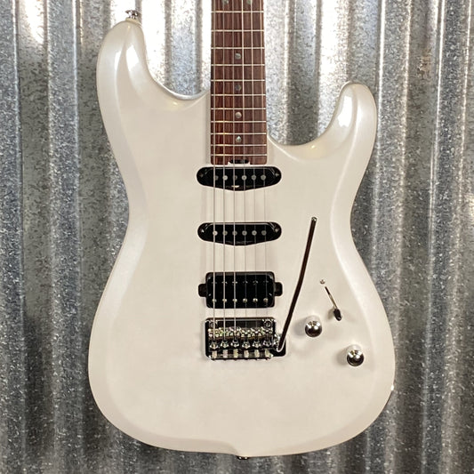 Musi Capricorn Fusion HSS Superstrat Pearl White Guitar #0154 Used