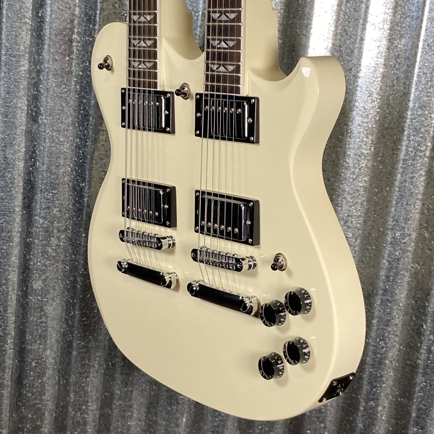 Westcreek Guitars Double Trouble Double Neck 12 & 6 String White #0117 Used
