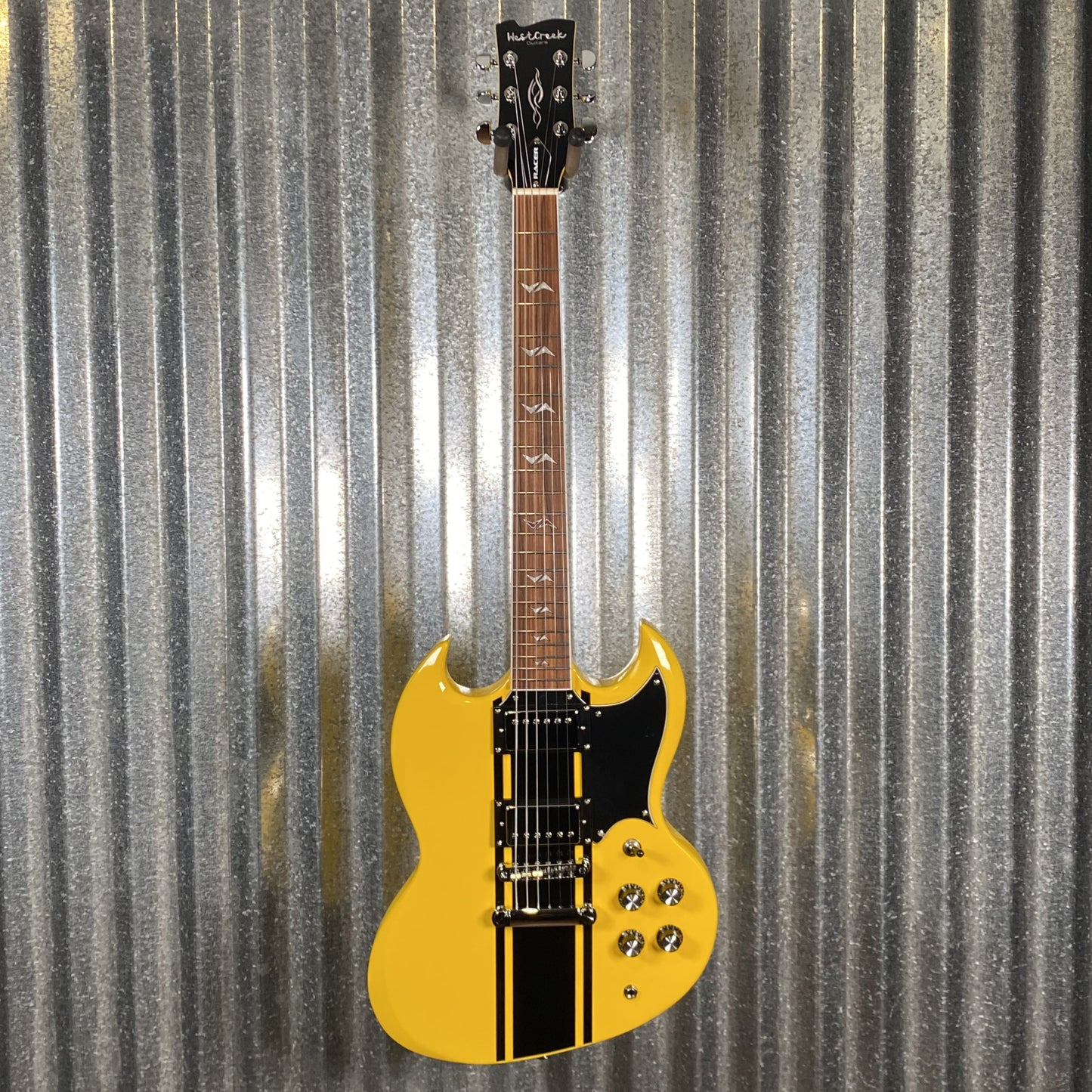 Westcreek Guitars Racer SG Offset Style Bumble-B Yellow #0131 Used