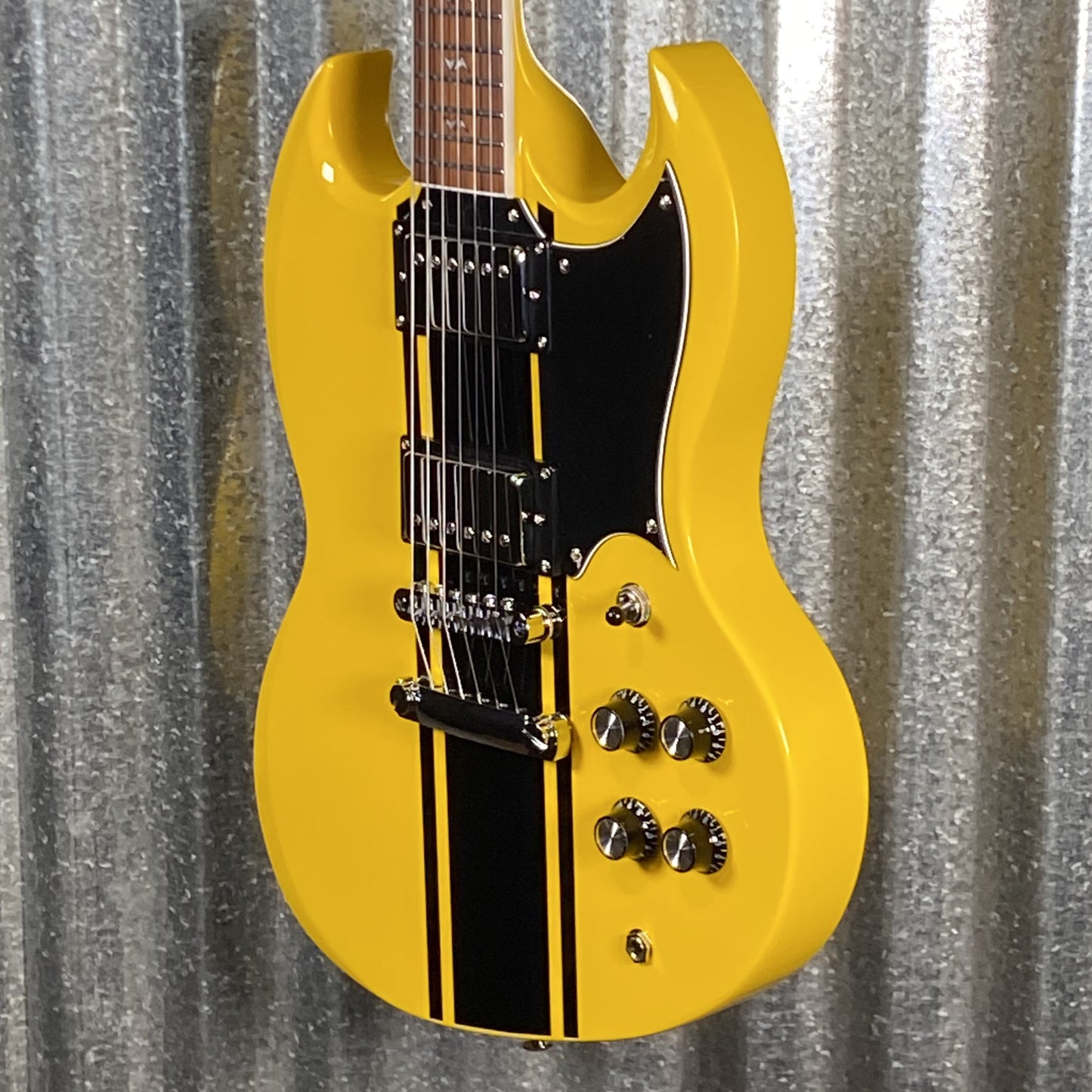Westcreek Guitars Racer SG Offset Style Bumble-B Yellow #0131 Used