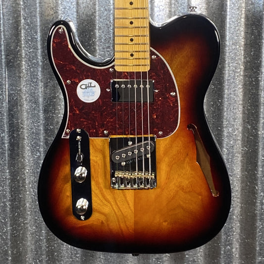 G&L Tribute ASAT Classic Bluesboy Semi Hollow Body Left Hand 3 Tone Sunburst Guitar #7403 Used