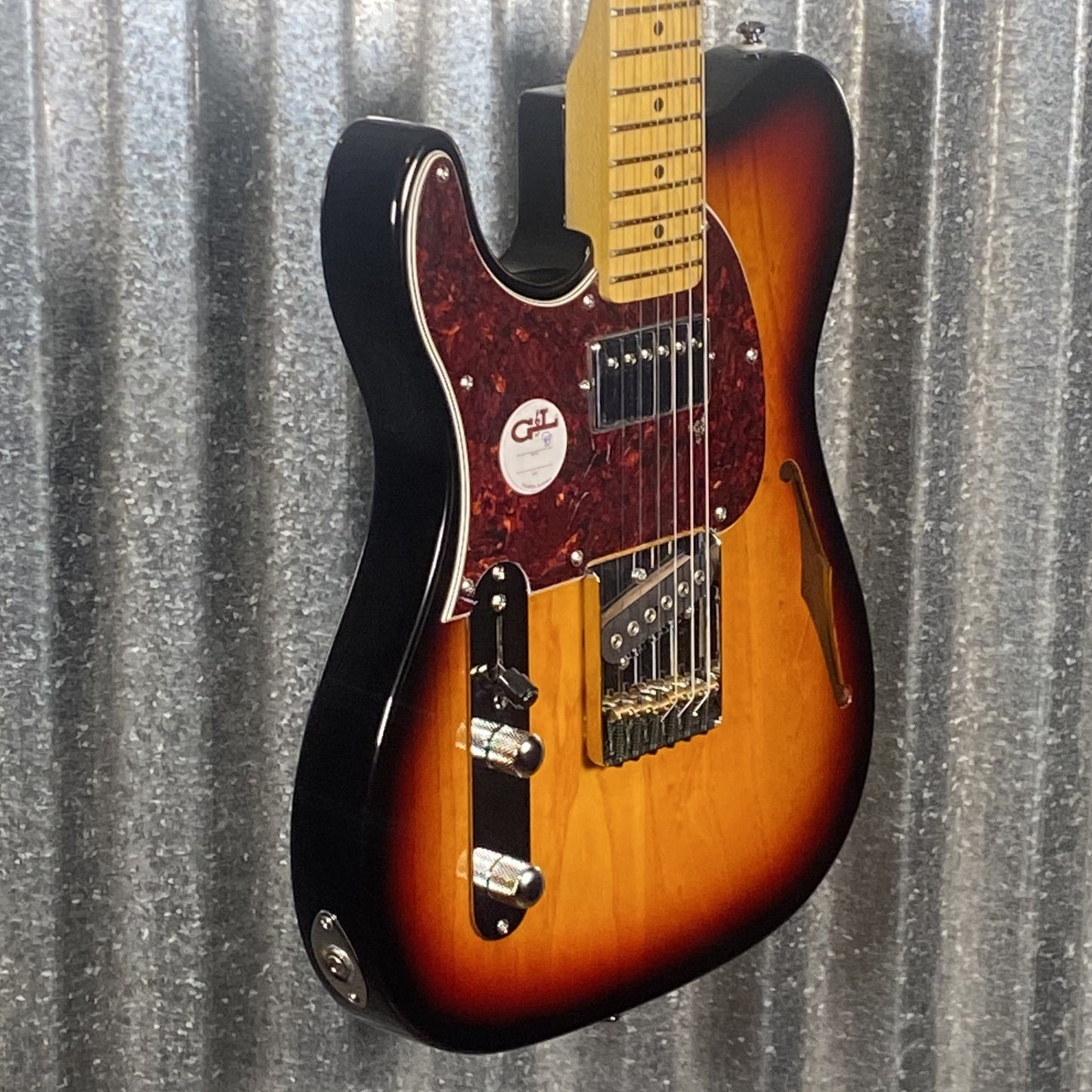 G&L Tribute ASAT Classic Bluesboy Semi Hollow Body Left Hand 3 Tone Sunburst Guitar #4499 Used