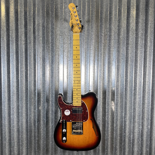 G&L Tribute ASAT Classic Bluesboy Semi Hollow Body Left Hand 3 Tone Sunburst Guitar #4500 Used