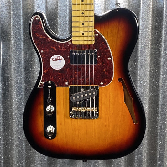 G&L Tribute ASAT Classic Bluesboy Semi Hollow Body Left Hand 3 Tone Sunburst Guitar #4500 Used