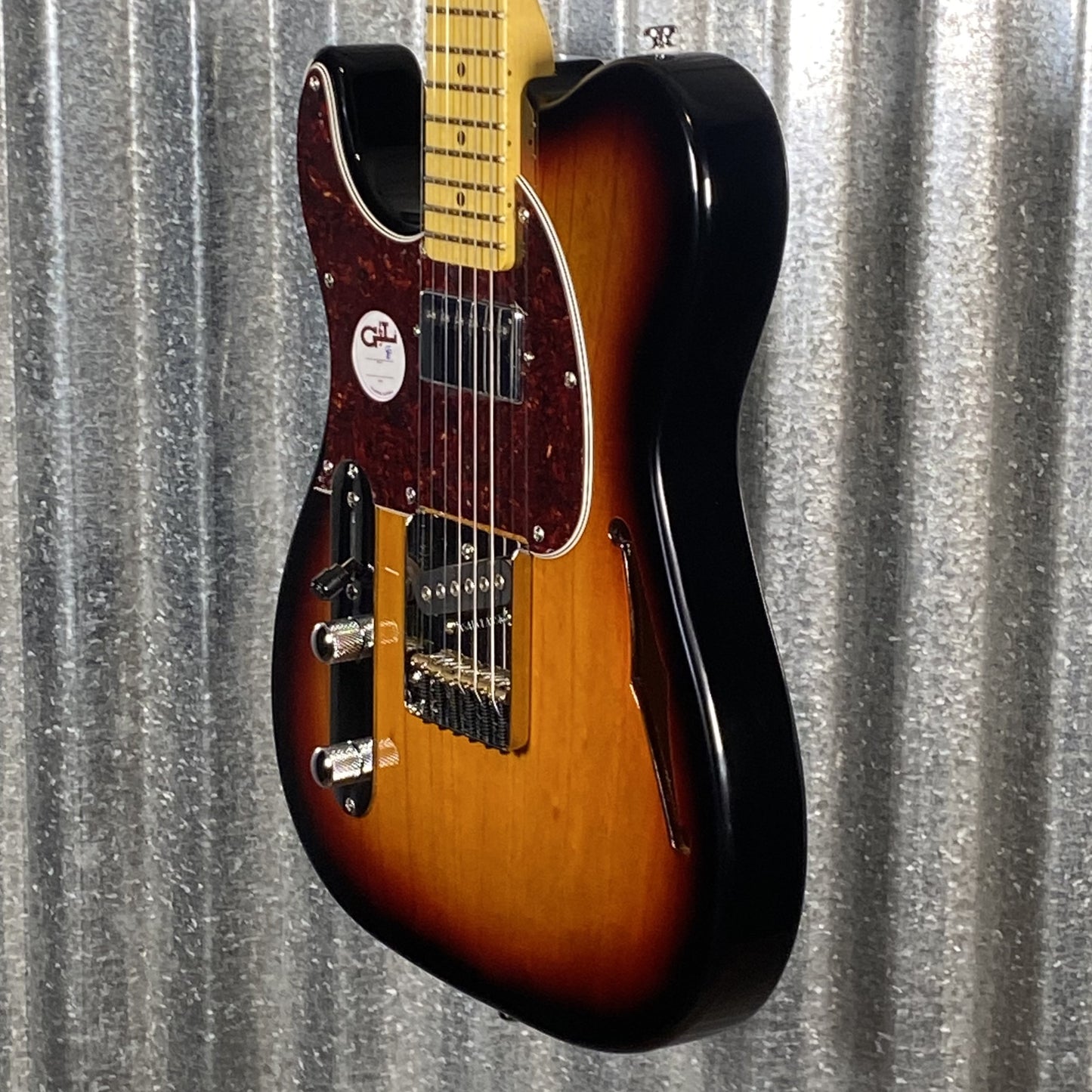 G&L Tribute ASAT Classic Bluesboy Semi Hollow Body Left Hand 3 Tone Sunburst Guitar #4500 Used