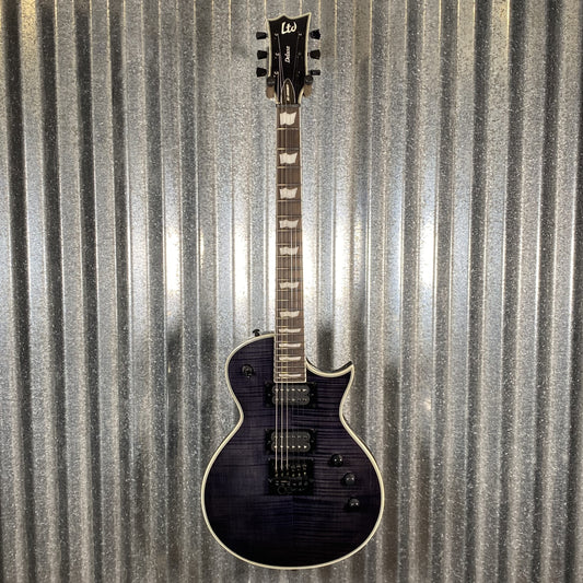 ESP LTD EC-1000 Evertune Flame See Thru Black Seymour Duncan Guitar EC1000ETFMSTBLK #1578 Used