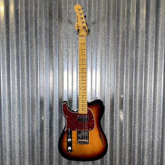 G&L Tribute ASAT Classic Bluesboy Semi Hollow Body Left Hand 3 Tone Sunburst Guitar #2807 Used