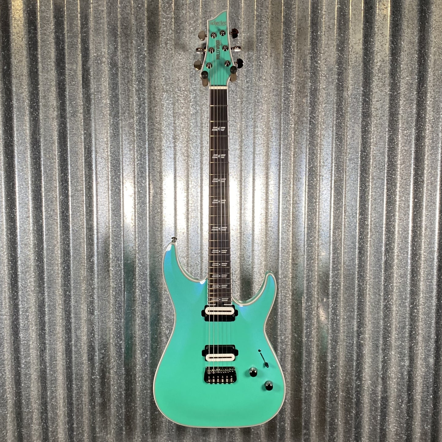 Schecter C-1 SLS Hollywood Glacier Metallic Fishman Guitar #2235
