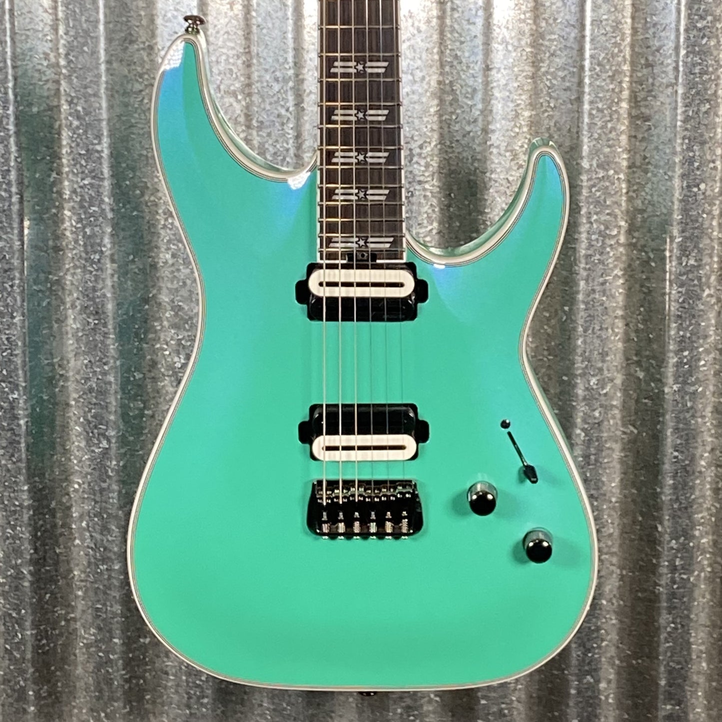 Schecter C-1 SLS Hollywood Glacier Metallic Fishman Guitar #2235