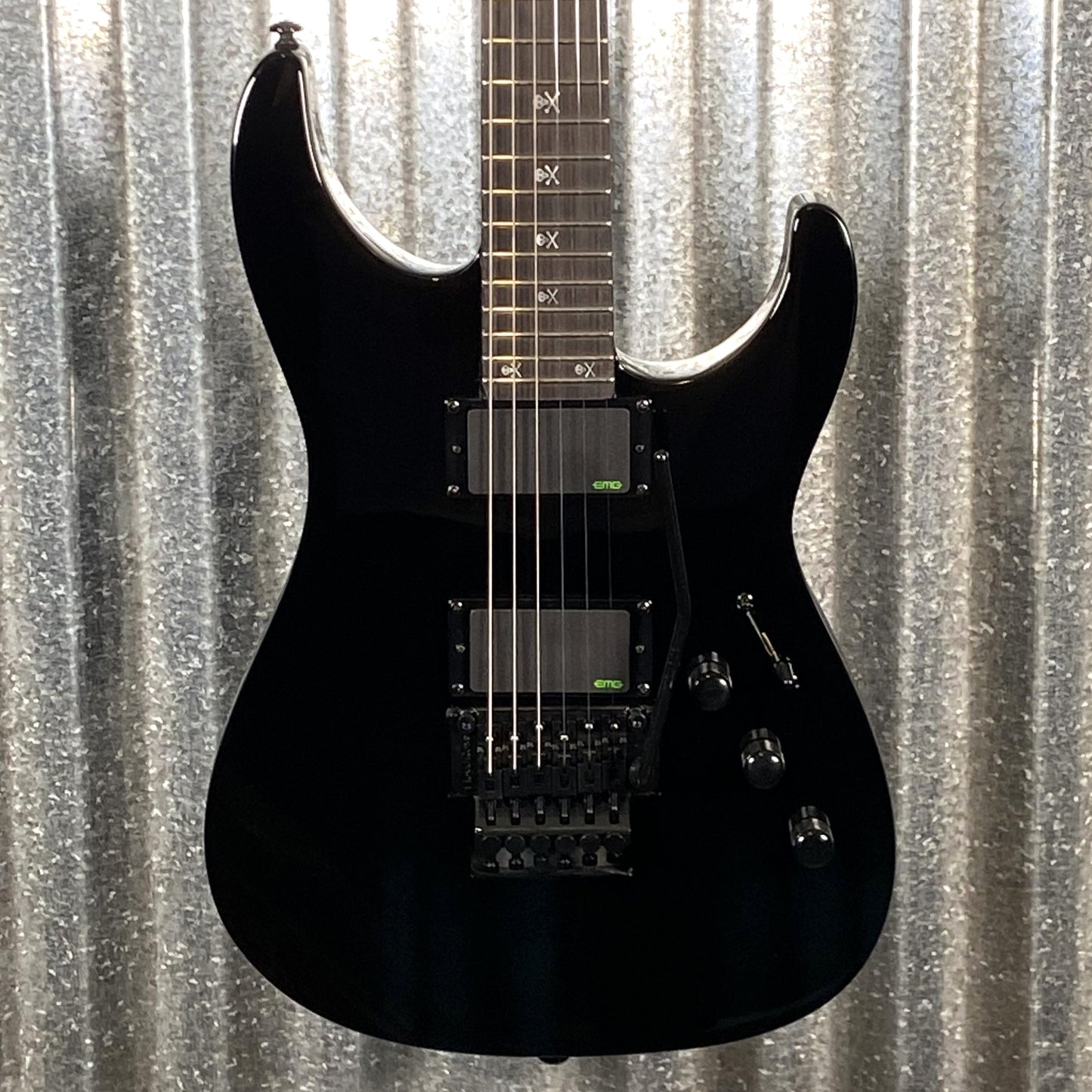 ESP LTD KH-602 Kirk Hammett EMG Black Guitar & Case LKH602 #0685 Used
