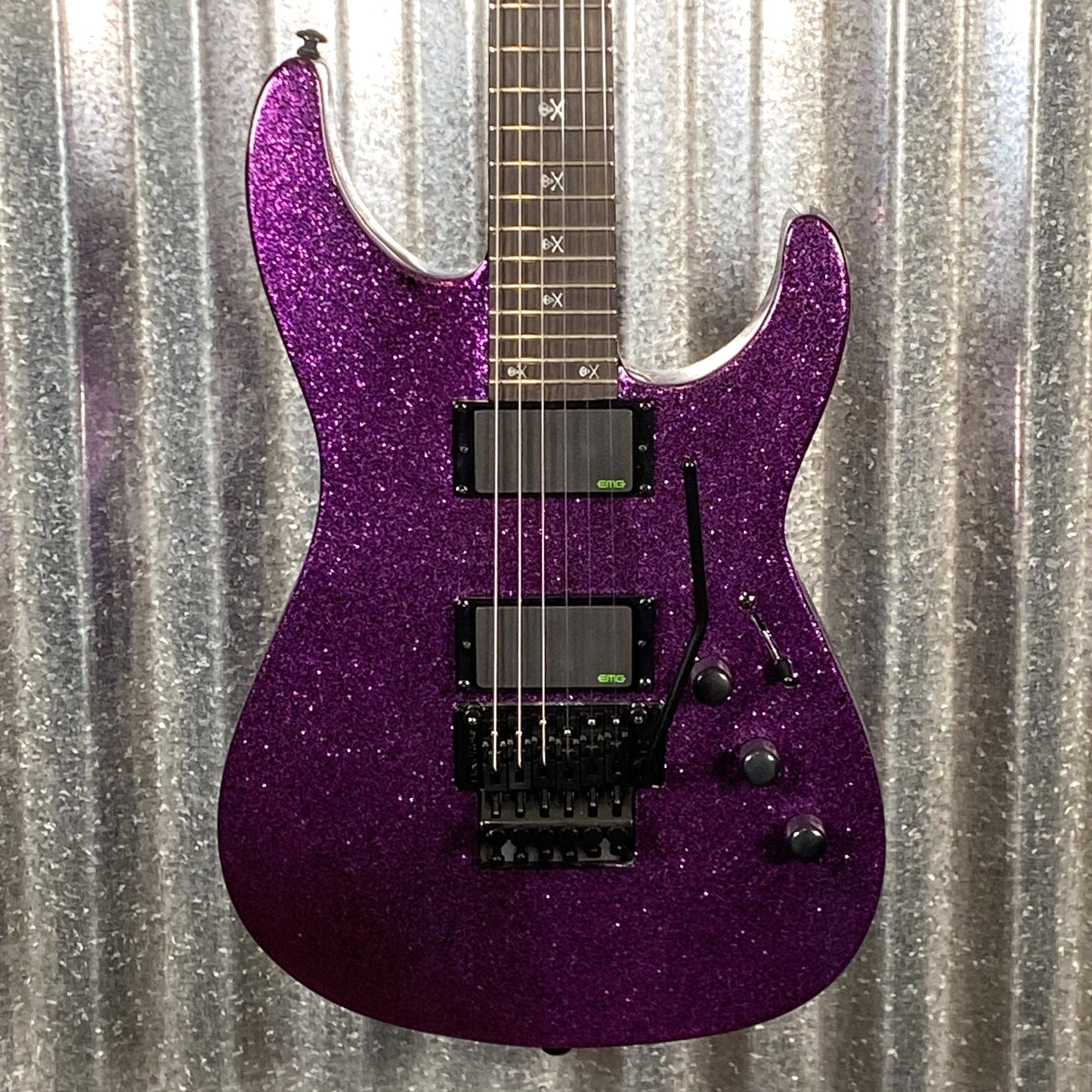 ESP LTD KH-602 Kirk Hammett Purple Sparkle EMG Guitar & Case KH602PSP #1629 Used