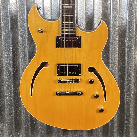 Reverend Limited Edition Manta Ray Semi Hollow Body Archtop Vintage Clear Natural Guitar #1 Blem
