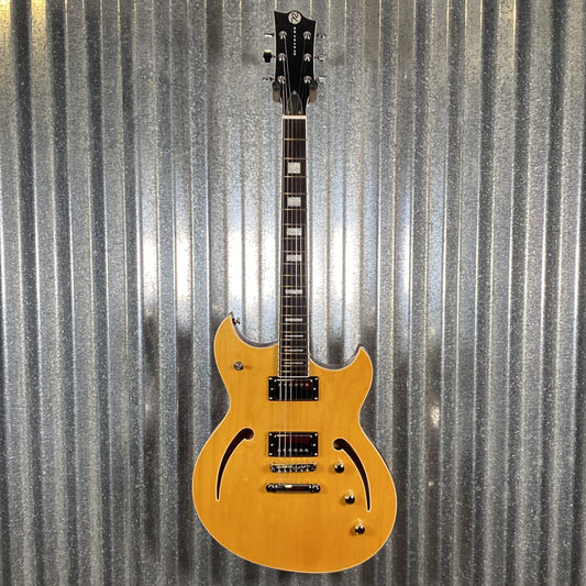 Reverend Limited Edition Manta Ray Semi Hollow Body Archtop Vintage Clear Natural Guitar #22 Blem
