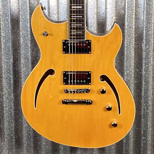 Reverend Limited Edition Manta Ray Semi Hollow Body Archtop Vintage Clear Natural Guitar #22 Blem