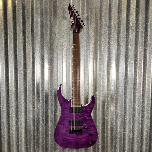 ESP LTD SH-207 Brian "Head" Welch Flame See Thru Purple 7 String Guitar LSH207FMSTP #0157 Used