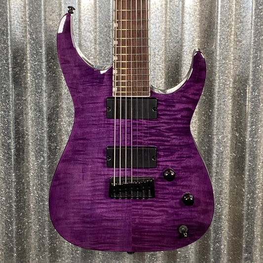 ESP LTD SH-207 Brian "Head" Welch Flame See Thru Purple 7 String Guitar LSH207FMSTP #0157 Used